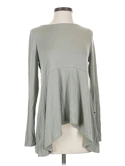Pre-owned Everleigh Long Sleeve Top Gray Mock Neckline Tops