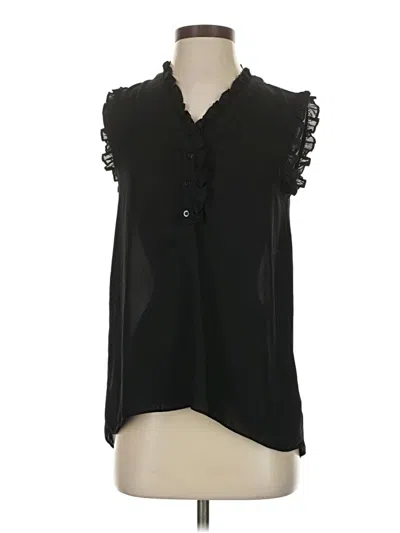 Pre-owned Everleigh Sleeveless Blouse In Black