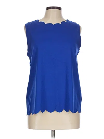Pre-owned Everleigh Sleeveless Blouse In Blue