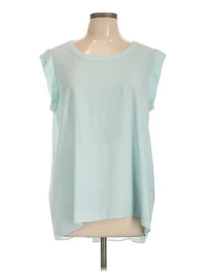 Pre-owned Everleigh Sleeveless Blouse In Teal