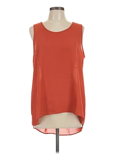 Pre-owned Everleigh Sleeveless Top Orange Scoop Neck Tops