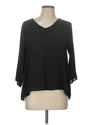 Pre-owned Everly 3/4 Sleeve Blouse In Black