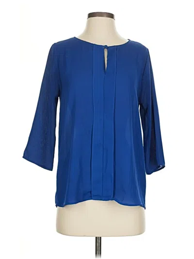 Pre-owned Everly 3/4 Sleeve Blouse In Blue