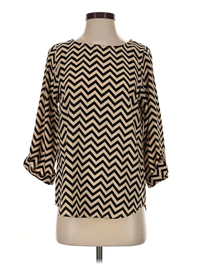 Pre-owned Everly 3/4 Sleeve Blouse In Brown