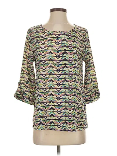 Pre-owned Everly 3/4 Sleeve Blouse In Green