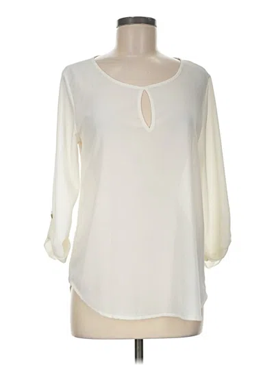 Pre-owned Everly 3/4 Sleeve Blouse In Ivory