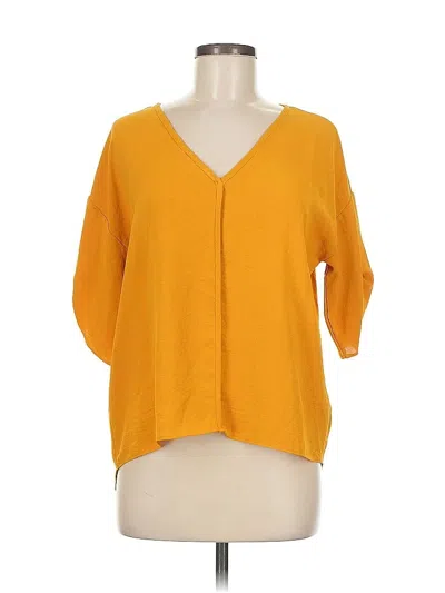 Pre-owned Everly 3/4 Sleeve Blouse In Yellow