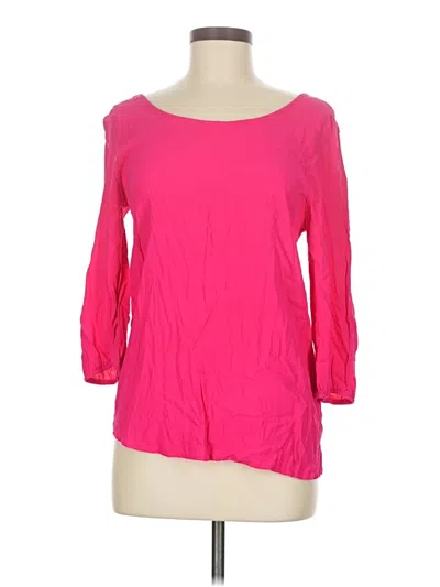 Pre-owned Everly 3/4 Sleeve Top Pink Boatneck Tops