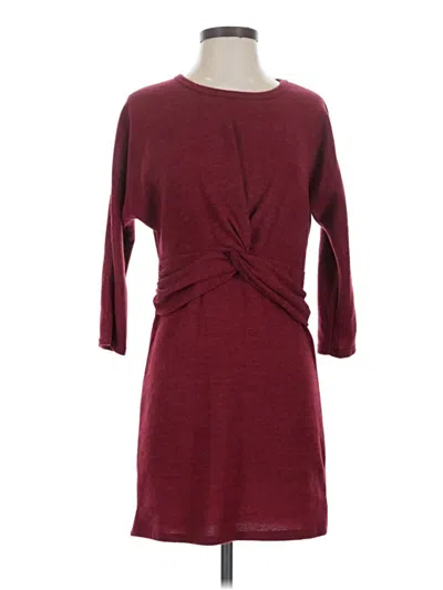Pre-owned Everly Cardigan Sweater In Burgundy