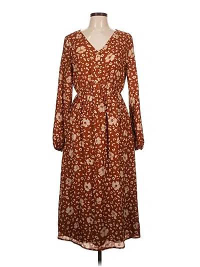 Pre-owned Everly Casual Dress In Brown