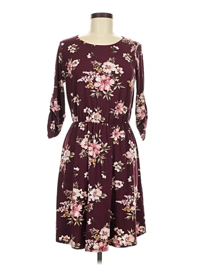 Pre-owned Everly Casual Dress In Burgundy