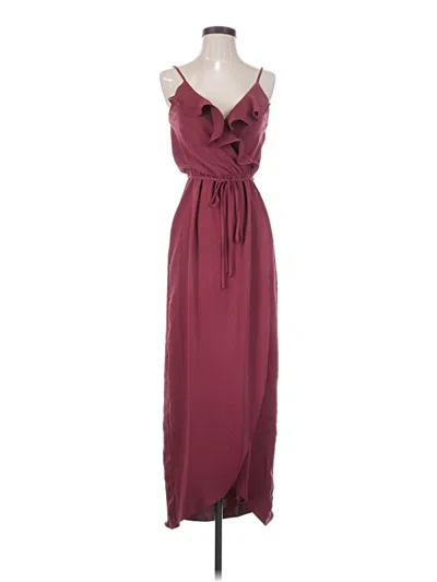 Pre-owned Everly Casual Dress In Burgundy