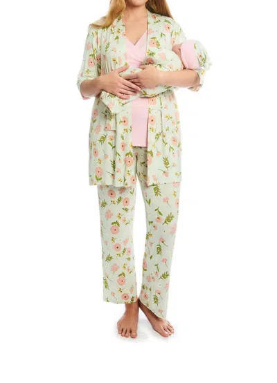 Everly Grey Analise 5 Piece Pajama Set In Carnation In Multi