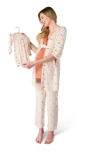 Everly Grey Analise During & After 5-piece Maternity/nursing Sleep Set For Mom & Baby In Neutral
