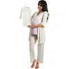 Everly Grey Analise During & After 5-piece Maternity/nursing Sleep Set For Mom & Baby In Gray