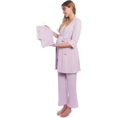 Everly Grey Analise During & After 5-piece Maternity/nursing Sleep Set For Mom & Baby