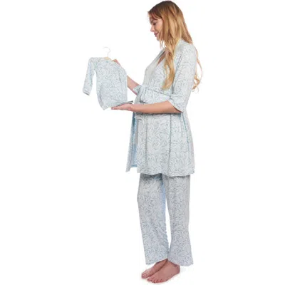Everly Grey Analise During & After 5-piece Maternity/nursing Sleep Set For Mom & Baby