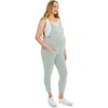 Everly Grey Brandi Maternity/nursing Romper In Green