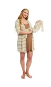Everly Grey Carolyn During & After 4-piece Maternity/nursing Sleep Set In Neutral