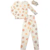Everly Grey Kids'  Charlie Fitted Long Sleeve 3-piece Pajamas In Neutral