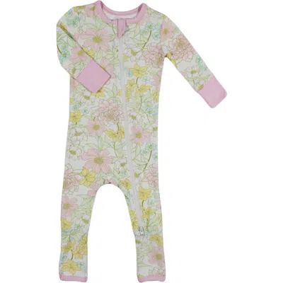 Everly Grey Babies'  Convertible Romper Fitted Long Sleeve Pajama In Green