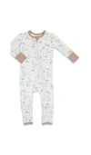 Everly Grey Babies'  Convertible Romper Fitted Long Sleeve Pajama In Multi