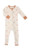 Everly Grey Babies'  Convertible Romper Fitted Long Sleeve Pajama In Neutral