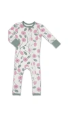 Everly Grey Babies'  Convertible Romper Fitted Long Sleeve Pajama In Pink