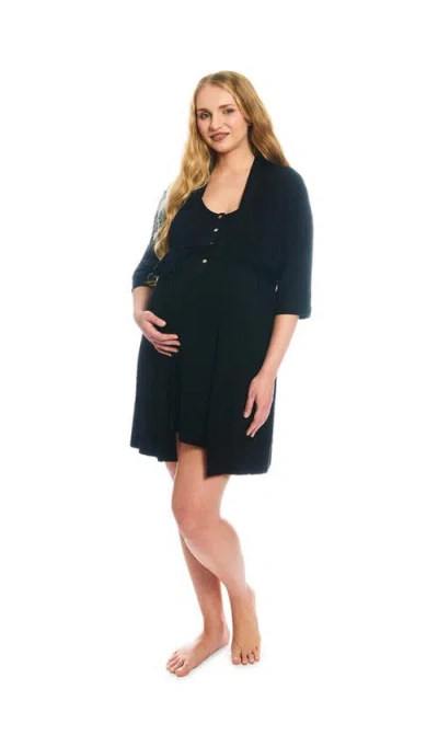 Everly Grey Elia During & After 2-piece Maternity/nursing Sleep Set