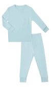 Everly Grey Kids'  Emerson Fitted Long Sleeve 2-piece Pajamas In Blue