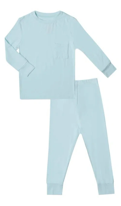 Everly Grey Kids'  Emerson Fitted Long Sleeve 2-piece Pajamas In Blue