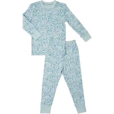 Everly Grey Emerson Fitted Long Sleeve 2-piece Pajamas In Blue