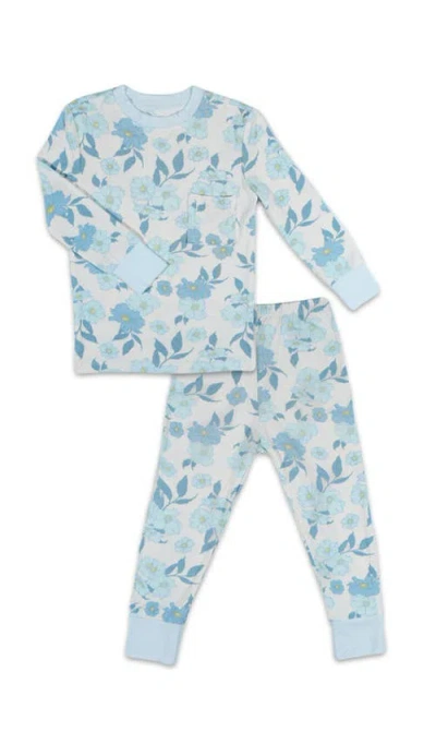 Everly Grey Babies'  Emerson Fitted Long Sleeve 2-piece Pajamas In Blue