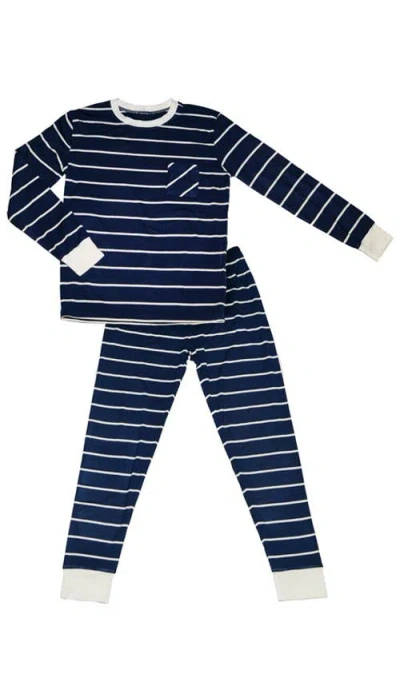 Everly Grey Babies'  Emerson Fitted Long Sleeve 2-piece Pajamas In Blue