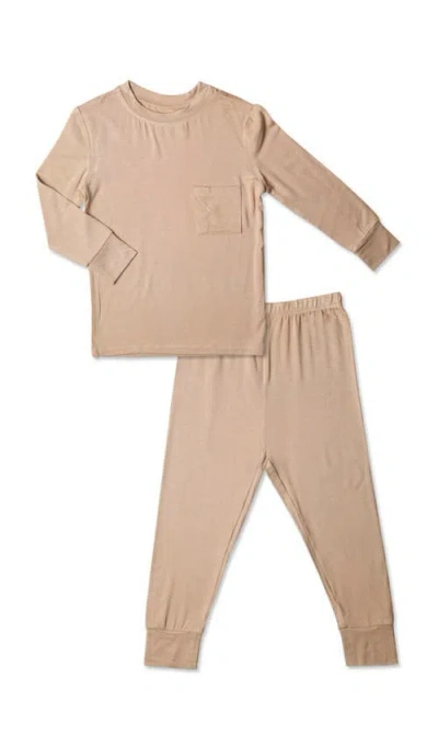 Everly Grey Babies'  Emerson Fitted Long Sleeve 2-piece Pajamas In Brown