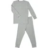 Everly Grey Emerson Fitted Long Sleeve 2-piece Pajamas In Gray