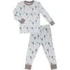 Everly Grey Emerson Fitted Long Sleeve 2-piece Pajamas In Gray