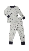 Everly Grey Emerson Fitted Long Sleeve 2-piece Pajamas In Gray