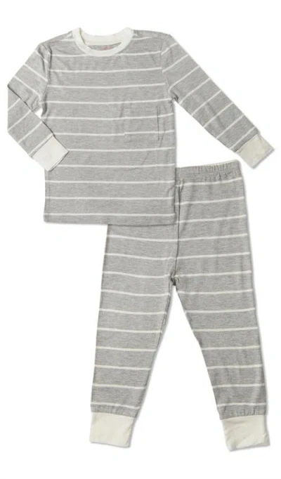 Everly Grey Babies'  Emerson Fitted Long Sleeve 2-piece Pajamas In Gray