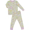 Everly Grey Kids'  Emerson Fitted Long Sleeve 2-piece Pajamas In Green