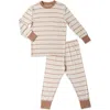 Everly Grey Kids'  Emerson Fitted Long Sleeve 2-piece Pajamas In Neutral