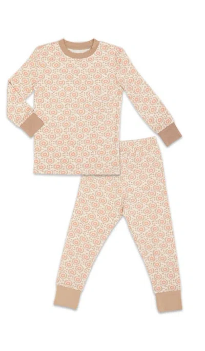 Everly Grey Babies'  Emerson Fitted Long Sleeve 2-piece Pajamas In Neutral