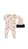 Everly Grey Kids'  Jersey Long Sleeve Footie & Hat Set In Multi