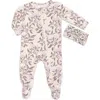 Everly Grey Babies'  Jersey Long Sleeve Footie & Head Wrap Set In Multi