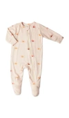 Everly Grey Jersey Long Sleeve Footie In Multi