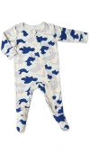 Everly Grey Jersey Long Sleeve Footie In Multi