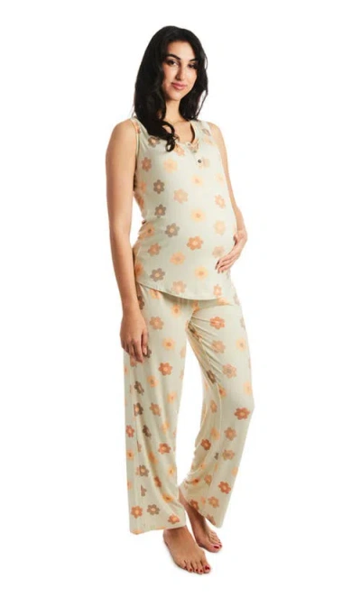 Everly Grey Joy During & After 2-piece Maternity/nursing Sleep Set