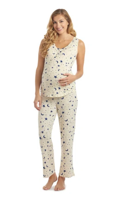 Everly Grey Joy During & After 2-piece Maternity/nursing Sleep Set
