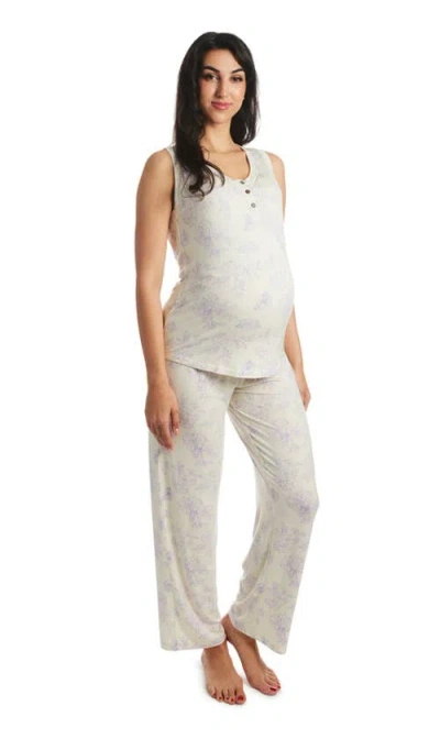 Everly Grey Joy During & After 2-piece Maternity/nursing Sleep Set