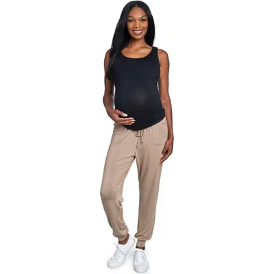 Everly Grey Kara During & After Maternity/nursing Tank In Black